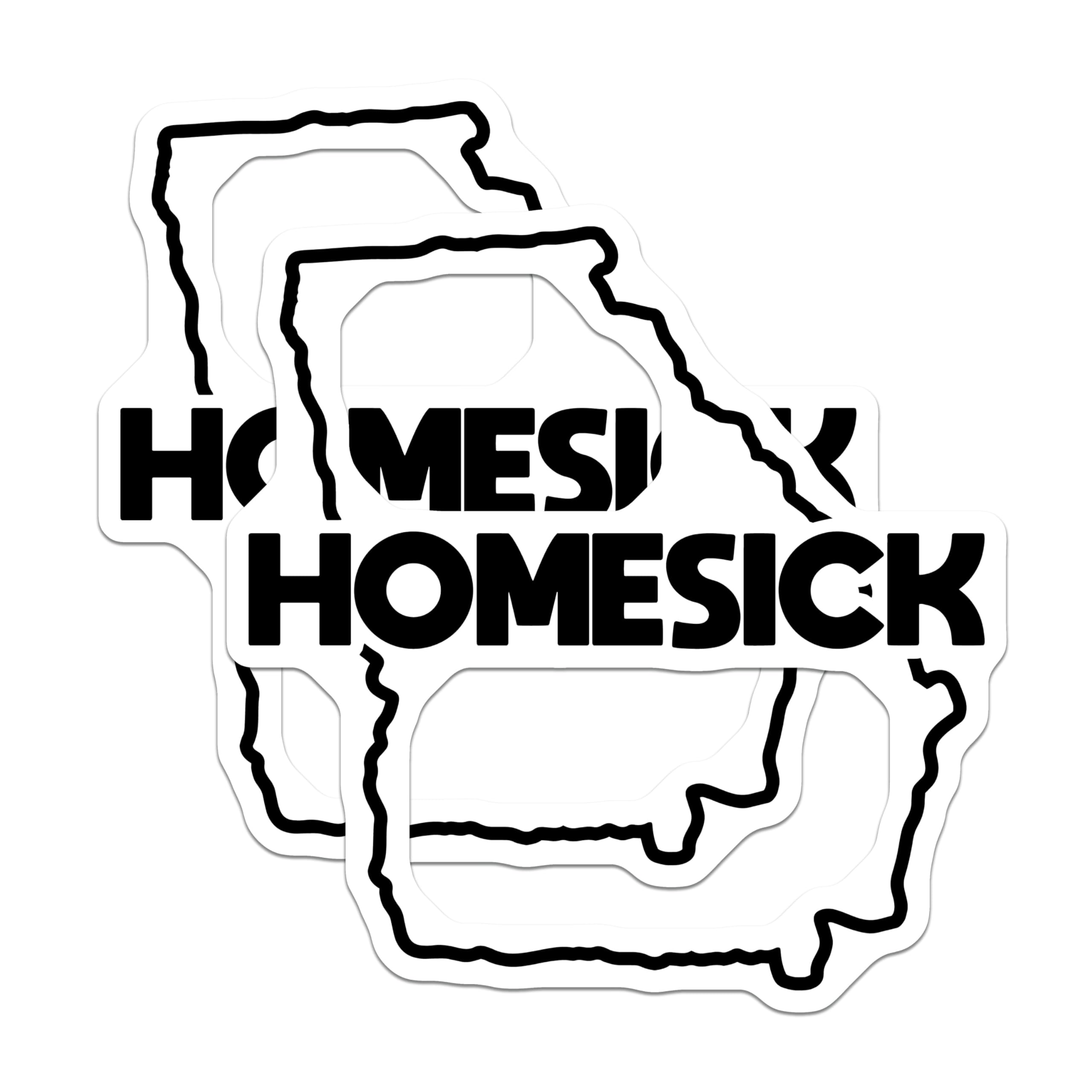 (2 Pack) Homesick Georgia Magnets - State Pride Fridge - GA Souvenir - 5" On Longest Side - Premium Magnet - for Cars, Refrigerators, Toolboxes, Lockers - Made in USA - MAG17707