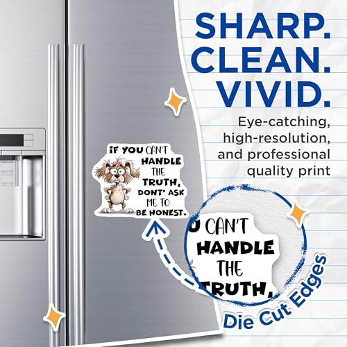 (2 Pack) If You CanÃ¢â‚¬â„¢t Handle The Truth Design Magnet - 5" On Longest Side - Sticks to Smooth Flat Surfaces - Made in USA - MAG9716