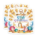 (2 Pack) Stay Strong Anchor Magnets - Inspirational Ocean Decor - Beach Vibe Affirmation - 5 Inches On Longest Side - Thick Durable Magnet - Made in USA - MAG37503