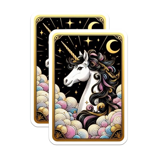 (2 Pack) Mystical Night Scene Magnet - Fantasy Art Decor - 5" On Longest Side - Sticks to Smooth Flat Surfaces - Made in USA - MAG10153
