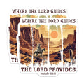(2 Pack) Inspirational Bible Verse Stickers - Christian Faith Stickers - Isaiah 58:11 Stickers - 5" On Longest Side - Sticks to Smooth Flat Surfaces - Made in USA - BMCS5884