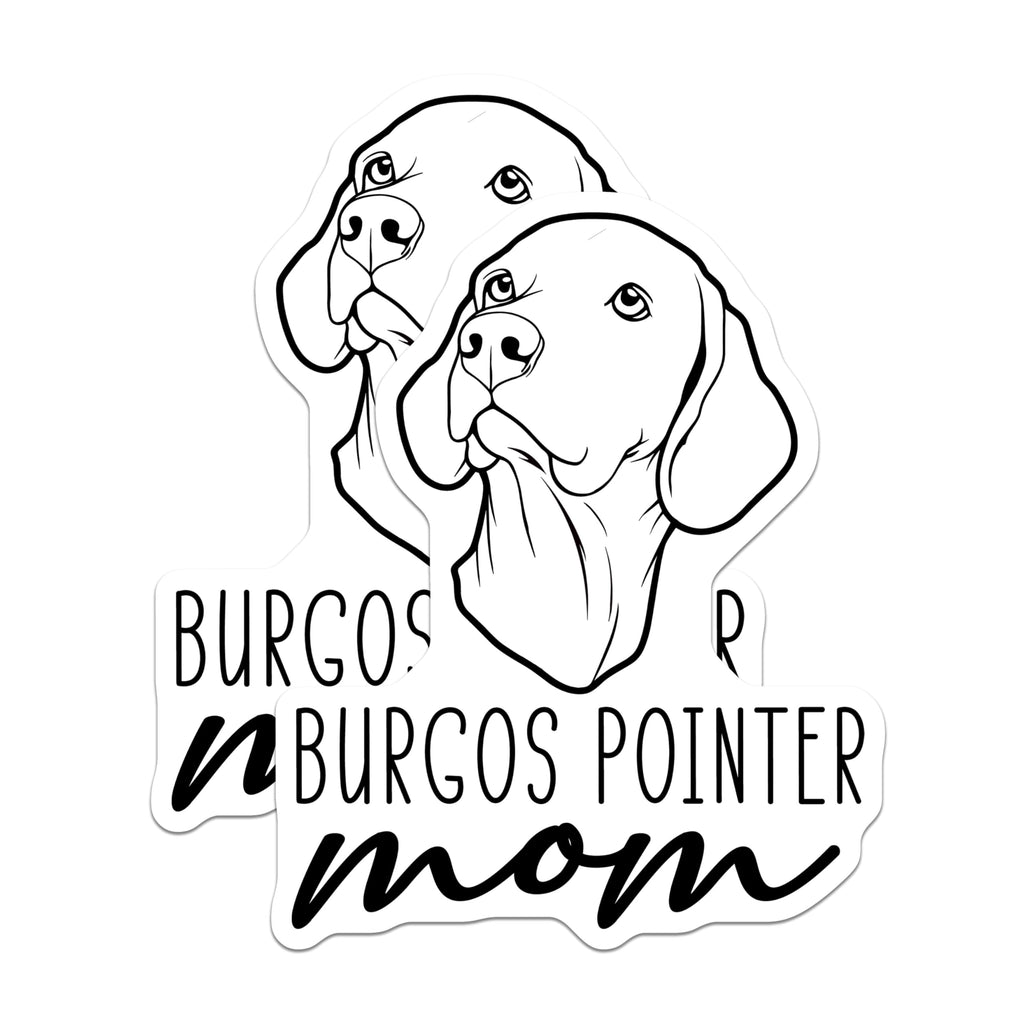 (2 Pack) Burgos Pointer Mom Magnets - Dog Breed Lover Pet Parent - Refrigerator Car Vehicle Decor - 5 Inches On Longest Side - Thick Durable Magnet - Made in USA - MAG27068