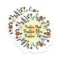 (2 Pack) Positive Mind Positive Vibes Positive Life Magnets - Boho Floral Inspirational Quote - Self Care Mindfulness Decor - 5 Inches On Longest Side - Thick Durable Magnet - Made in USA - MAG38806