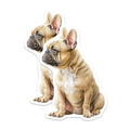 (2 Pack) French Bulldog Magnets - Cute Dog Art - Unique Refrigerator Decor - 5" On Longest Side - Premium Magnet - for Cars, Refrigerators, Toolboxes, Lockers - Made in USA - MAG14468