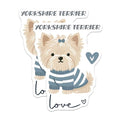 (2 Pack) Yorkshire Terrier Stickers - Cute Dog Stickers - Love Pet Stickers - 5" On Longest Side - Sticks to Smooth Flat Surfaces - Made in USA - BMCS7311
