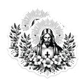 (2 Pack) Religious Stickers - Jesus Stickers - Christian Stickers - 5" On Longest Side - Sticks to Smooth Flat Surfaces - Made in USA - BMCS7320