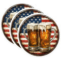 (3 Pack) American Beer Decals - USA Flag - Patriotic Drink Stickers - 3 Inches On Longest Side - Easy Peel & Apply - Made in USA - 3MCS8197