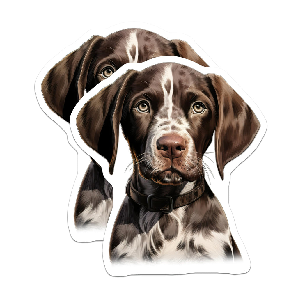 (2 Pack) German Shorthaired Pointer Magnets - GSP Dog Lover - Cute Puppy Decor for Fridge - 5 Inches On Longest Side - Thick Durable Magnet - Made in USA - MAG27477