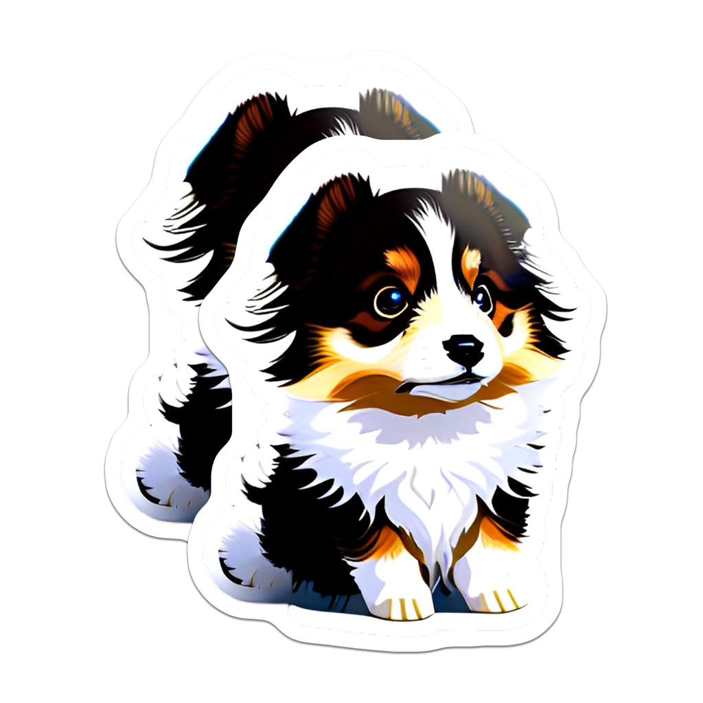 (2 Pack) Australian Shepherd Puppy Magnets - Cute Dog Lover Magnet - Pet Owner Home Decor - 5 Inches On Longest Side - Thick Durable Magnet - Made in USA - MAG22274
