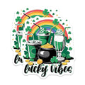 (2 Pack) Lucky Vibes Magnets Magnets - Rainbow Shamrock - St. Patrick's Day Decoration - 5" On Longest Side - Made in USA - Sticks to Refrigerators & Metal Surfaces - MAG8396