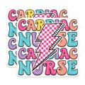 (2 Pack) Cardiac Nurse Stickers - Lightning Bolt - Medical Professional Decal - 5" On Longest Side - Sticks to Smooth Flat Surfaces - Made in USA - BMCS9132