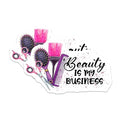 (2 Pack) Beauty is My Business Magnets - Salon Decor - Hairstylist Office Decor - 5" On Longest Side - for Cars, Fridges, Toolboxes - Made in USA - MAG7576