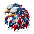 (2 Pack) Majestic American Eagle Magnets - Patriotic Flag Feathers Design - Stars Stripes Home Decor - Freedom USA Symbol - 5 Inches On Longest Side - Thick Durable Magnet - Made in USA - MAG23155