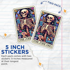 (2 Pack) The Joke Dad Stickers - Skeleton Dad Humor Stickers - Funny Skeleton Decal - Dad Joke Stickers - 5" On Longest Side - Sticks to Smooth Flat Surfaces - Made in USA - BMCS5444