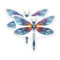 (2 Pack) Stained Glass Dragonfly Magnets - Fantasy Insect Decor - Vibrant Art Nouveau Art - 5 Inches On Longest Side - Thick Durable Magnet - Made in USA - MAG37629