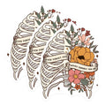 (3 Pack) Rib Cage Floral Decals - Never Forget Wildly Capable Decal - Laptop Decal - 3 Inches On Longest Side - Easy Peel & Apply - Made in USA - 3MCS4648