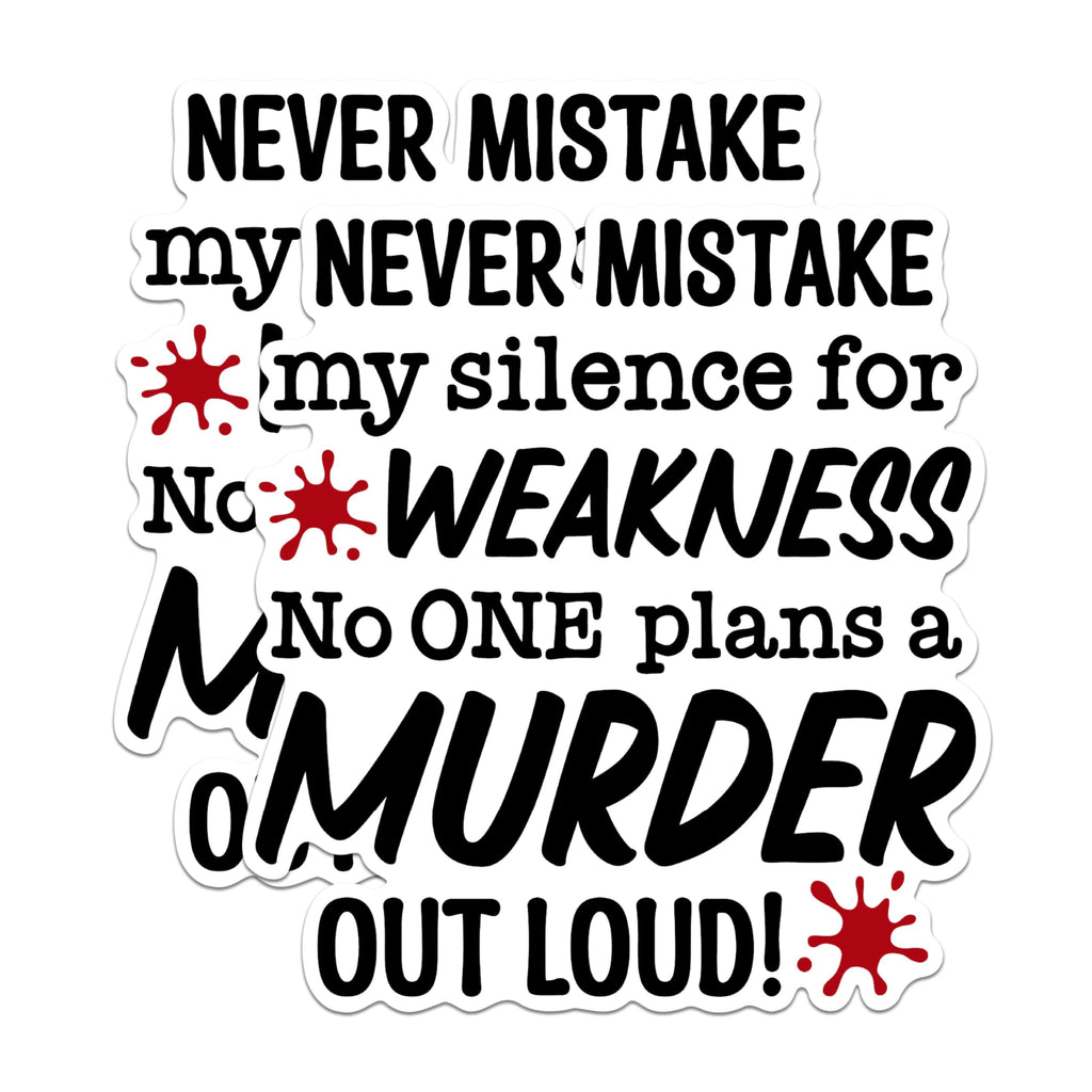 (2 Pack) Never Mistake My Silence for Weakness Magnets - Funny Quote Magnets - Inspirational Quote Magnets- 5" On Longest Side - for Fridges, Toolboxes, Cars - Made in USA - MAG3012