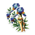 (2 Pack) Anatomical Iris Magnets - Orthopedic Flower Art - Unique Science Decor - 5 Inches On Longest Side - Thick Durable Magnet - Made in USA - MAG19684