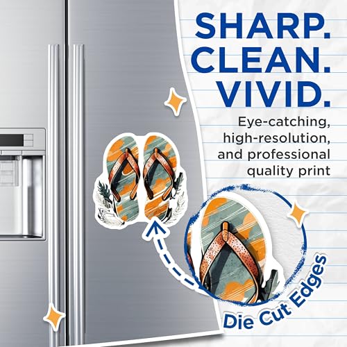 (2 Pack) Flip Flop Art Magnets Magnets - 5" On Longest Side - Made in USA - Sticks to Refrigerators & Metal Surfaces - MAG9309