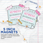 (2 Pack) Teacher Appreciation Magnets - Inspirational Teacher Quote - Classroom Magnets - 5" On Longest Side - for Cars, Fridges, Toolboxes - Made in USA - MAG4433