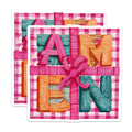 (2 Pack) Amen Magnets - Christian Decor - Faith Based Home Accessories - Inspirational Art - 5 Inches On Longest Side - Thick Durable Magnet - Made in USA - MAG36441