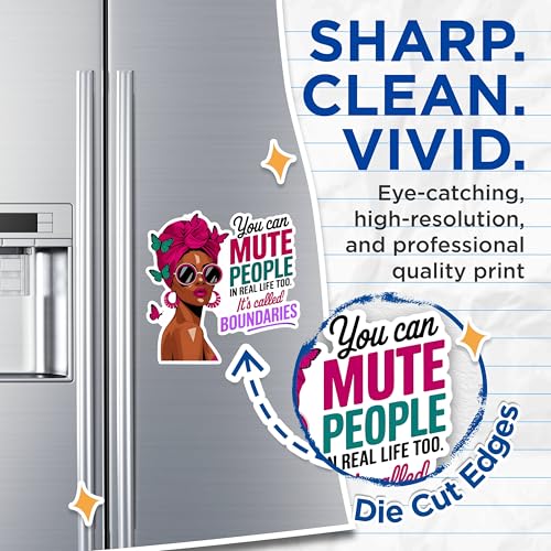 (2 Pack) Inspirational Quote Magnets - Motivational Magnets for Home or Office - Empowering Message Magnets- 5" On Longest Side - for Fridges, Toolboxes, Cars - Made in USA - MAG2859