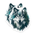 (2 Pack) Wolf Magnets - Forest Animal Decor - Nature Home Decorations - 5" On Longest Side - Premium Magnet - for Cars, Refrigerators, Toolboxes, Lockers - Made in USA - MAG15579