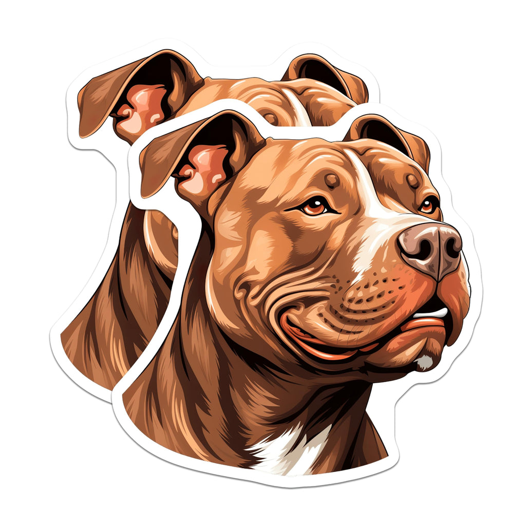 (2 Pack) Pitbull Dog Magnets - Pitbull Mom Dad Decor - Dog Lover Refrigerator Magnets - 5 Inches On Longest Side - Thick Durable Magnet - Made in USA - MAG29998