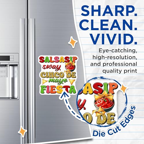 (2 Pack) Salsa Sip Magnets - Cinco de Mayo Fiesta - 5" On Longest Side - for Cars, Fridges, Toolboxes - Made in USA - MAG8232