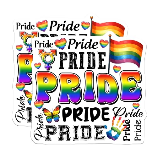 (2 Pack) Pride Rainbow Magnets - 5" On Longest Side - for Cars, Fridges, Toolboxes - Made in USA - MAG8257