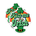 (2 Pack) Kiss Me I'm Irish Magnets - St Patrick's Day Rainbow - Shamrock Hat ation - 5" On Longest Side - for Cars, Fridges, Toolboxes - Made in USA - MAG3921