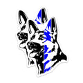(2 Pack) German Shepherd Thin Blue Line Magnets - Police K9 Dog Decal - Law Enforcement Support Car Decor - 5 Inches On Longest Side - Thick Durable Magnet - Made in USA - MAG20613