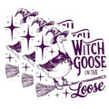 (3 Pack) Witch Goose Decals - Halloween Goose Sticker - Witch Decal - 3 Inches On Longest Side - Easy Peel & Apply - Made in USA - 3MCS4636