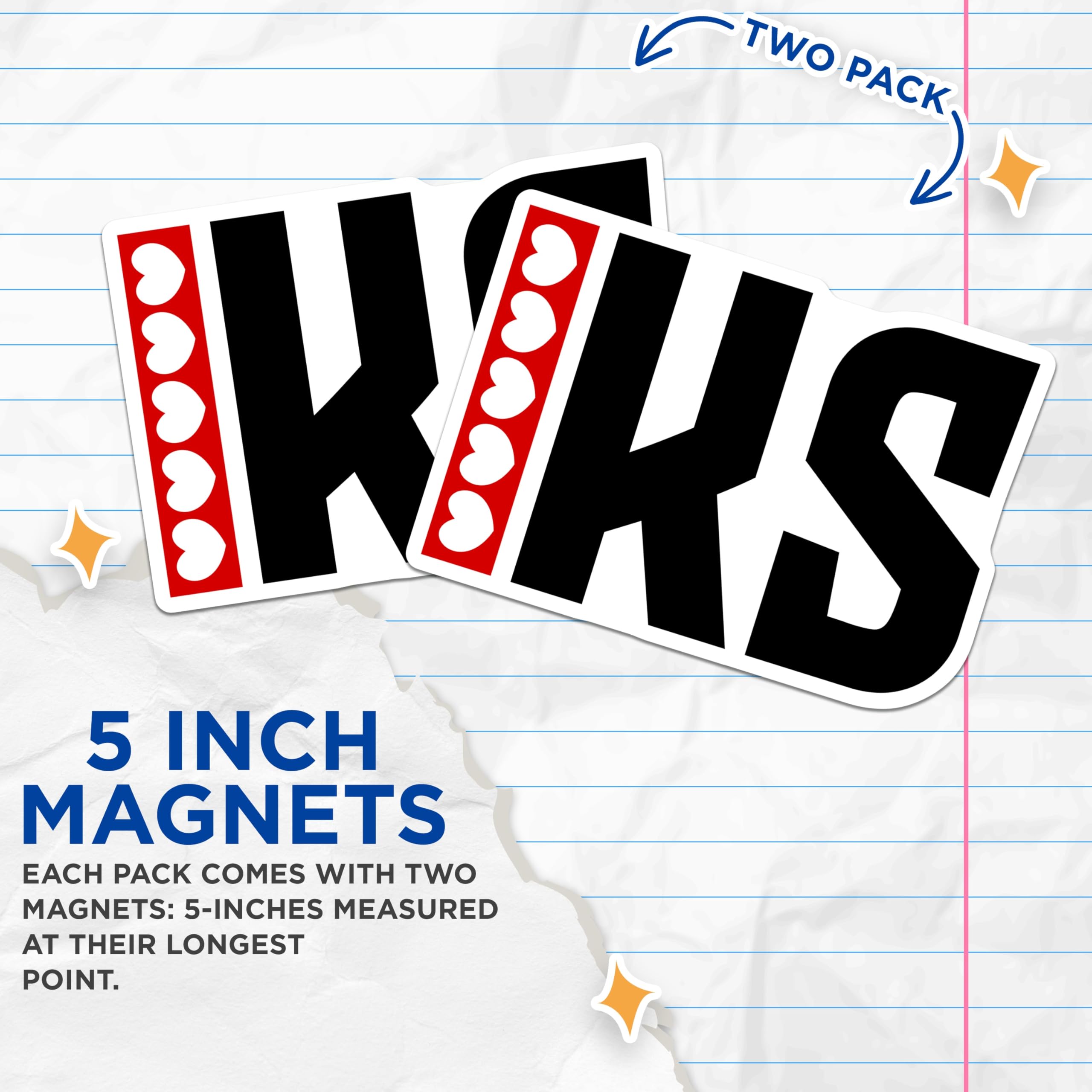 (2 Pack) IKS Magnets - Bold Graphic Design Magnet - Statement Magnets for Fridge - 5" On Longest Side - Premium Magnet - for Cars, Refrigerators, Toolboxes, Lockers - Made in USA - MAG17903