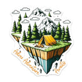 (2 Pack) Adventure Awaits Magnets - Camping Tent Magnets - Nature Lover Magnets - Outdoor Adventure Magnets - 5" On Longest Side - for Cars, Refrigerators, Toolboxes, Lockers - Made in USA BMCS3269