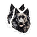 (2 Pack) Black Dog Magnets - German Shepherd Art - Groenendael Belgian Sheepdog - Pet Lover Fridge Decor - 5 Inches On Longest Side - Thick Durable Magnet - Made in USA - MAG27386