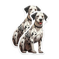 (2 Pack) Dalmatian Dog Magnets - Cute Dog Art Refrigerator Decor - Pet Owner Kitchen Accessories - Breed Lover Accent - 5 Inches On Longest Side - Thick Durable Magnet - Made in USA - MAG27000