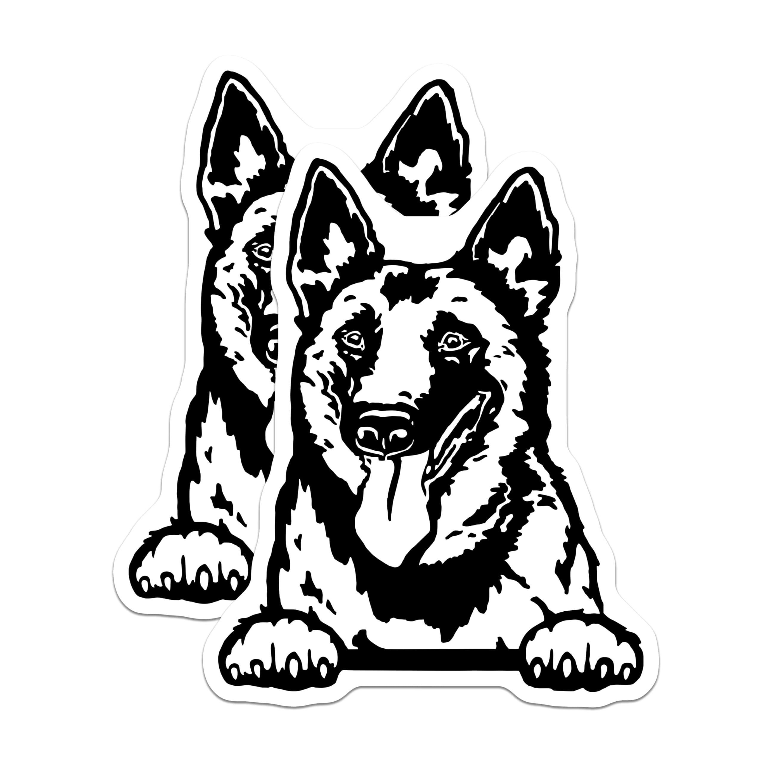 (2 Pack) German Shepherd Dog Magnets - Pet Lover Gifts - Fridge - Cute Dog Magnets - Animal Magnets - Kitchen Magnets - 5" On Longest Side - for Cars, Fridges, Toolboxes - Made in USA - MAG4043