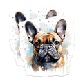 (2 Pack) French Bulldog Magnets - Watercolor Frenchie Art - Cute Puppy Fridge Decor - Animal Lover Collectible - 5 Inches On Longest Side - Thick Durable Magnet - Made in USA - MAG24707