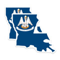 (2 Pack) Louisiana State Flag Magnets - Pelican State Pride - Union Justice Confidence Motto - Southern State Decor - 5 Inches On Longest Side - Thick Durable Magnet - Made in USA - MAG21811