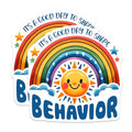(2 Pack) Rainbow Sun Magnets - Motivational Quote Magnets - Bright Colorful Magnets - 5" On Longest Side - for Cars, Refrigerators, Toolboxes, Lockers - Made in USA BMCS3170