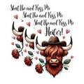 (3 Pack) Highland Cow Decals - Funny Heifer - Cowboy Hat Cow Decals - 3 Inches On Longest Side - Easy Peel & Apply - Made in USA - 3MCS1933