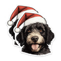 (2 Pack) Christmas Goldendoodle Magnets - Santa Hat Dog Lover Decor - Festive Pet Home Accents - 5 Inches On Longest Side - Thick Durable Magnet - Made in USA - MAG27988