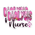 (2 Pack) Dialysis Nurse Magnets - Pink Leopard Print - Medical Staff Magnet - 5" On Longest Side - Premium Magnet - for Cars, Refrigerators, Toolboxes, Lockers - Made in USA - MAG18719