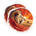 (2 Pack) Lion Magnets - African Safari Decor - Majestic Wildlife Animal Art - 5 Inches On Longest Side - Thick Durable Magnet - Made in USA - MAG21148