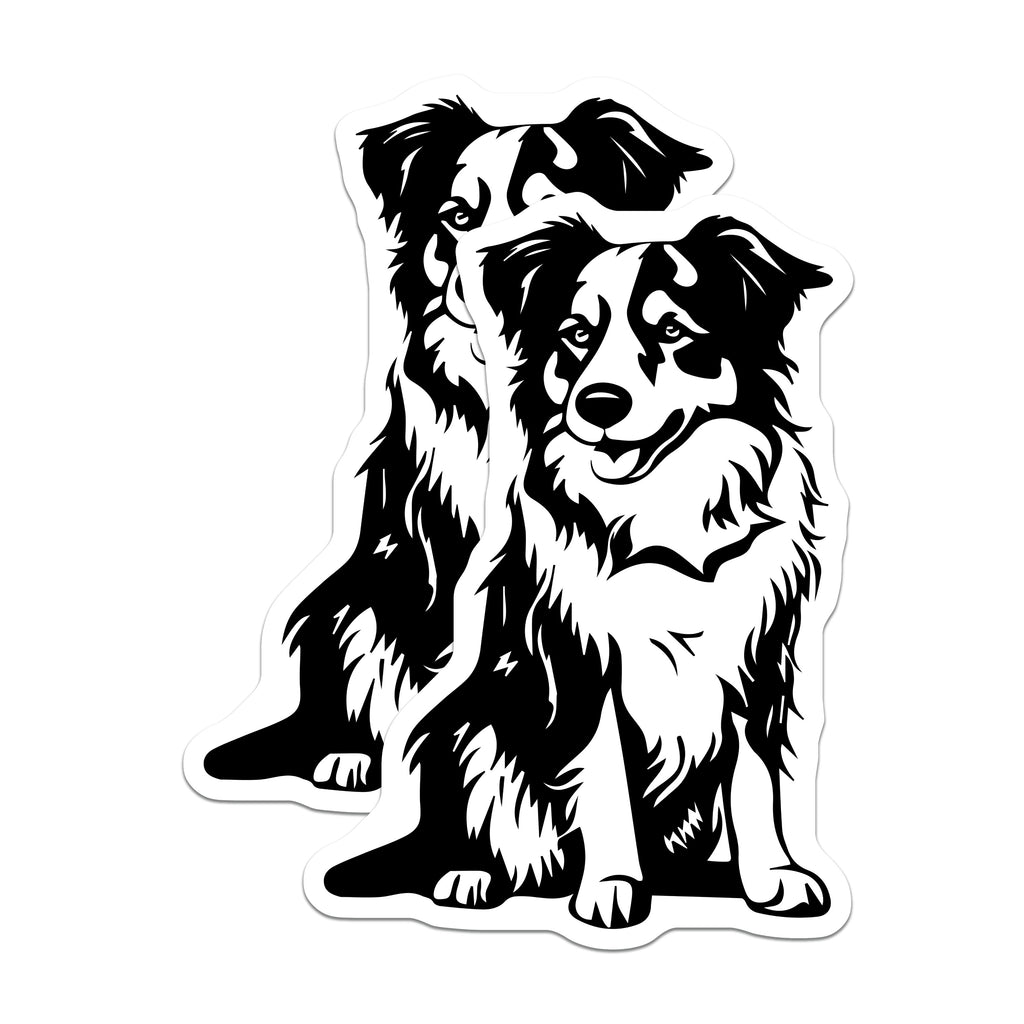 (2 Pack) Border Collie Magnets - Dog Lover Decor - Pet Owner Accessories - 5 Inches On Longest Side - Thick Durable Magnet - Made in USA - MAG36912
