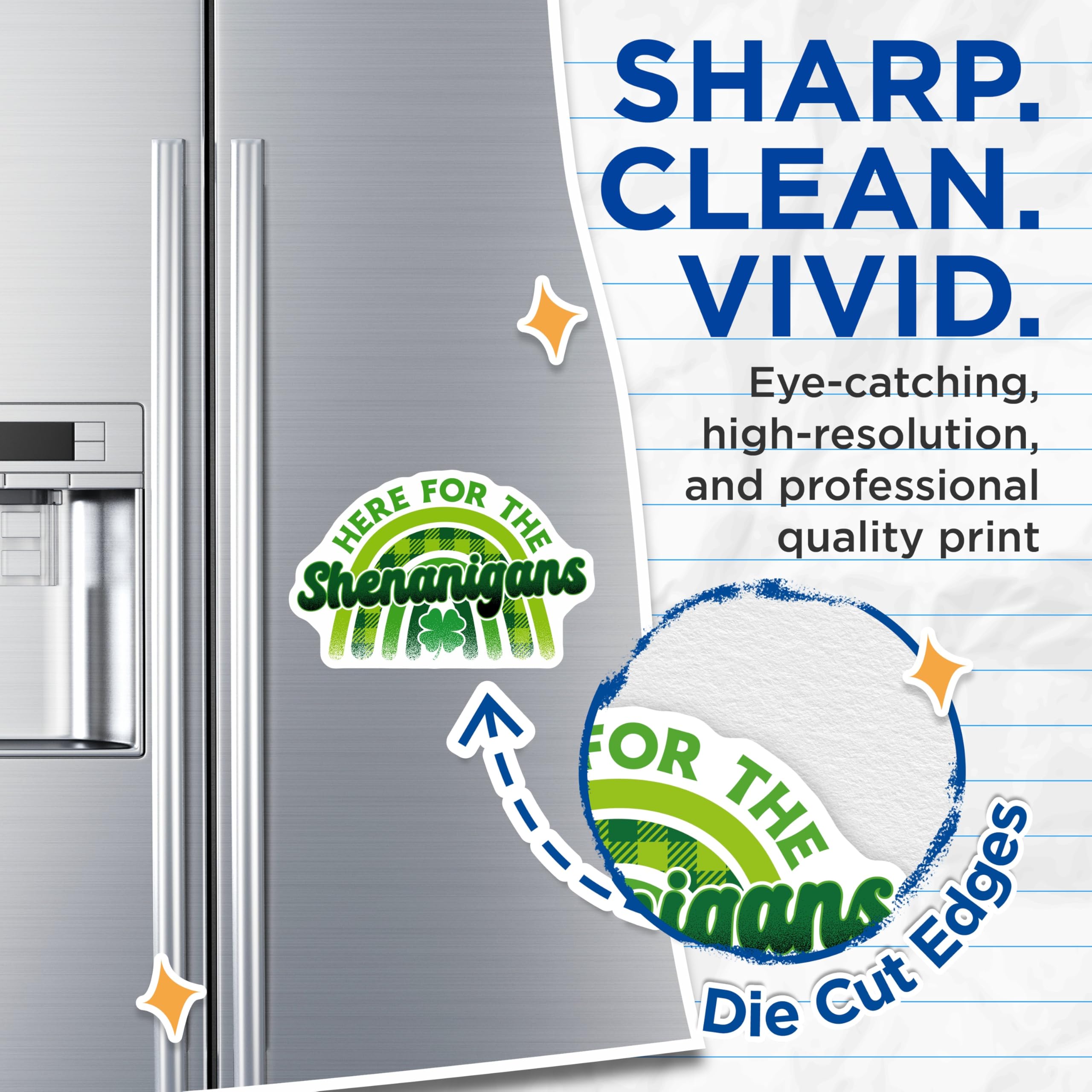 (2 Pack) Shenanigans Magnets - Lucky Irish Decor - Saint Patricks Day Celebration - 5" On Longest Side - Premium Magnet - for Cars, Refrigerators, Toolboxes, Lockers - Made in USA - MAG16889