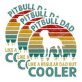 (3 Pack) Pitbull Dad Decals - Dog Lover - Retro Pitbull Decal - 3 Inches On Longest Side - Easy Peel & Apply - Made in USA - 3MCS1259