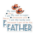 (2 Pack) Super Awesome Father Magnets - Lucky Dad from Son - Father's Day Magnet - Dad Appreciation Magnets - 5" On Longest Side - for Cars, Fridges, Toolboxes - Made in USA - MAG4149