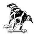 (2 Pack) Whimsical Dog Magnets - Animal Lover - Cute Pet - 5" On Longest Side - for Cars, Fridges, Toolboxes - Made in USA - MAG4042